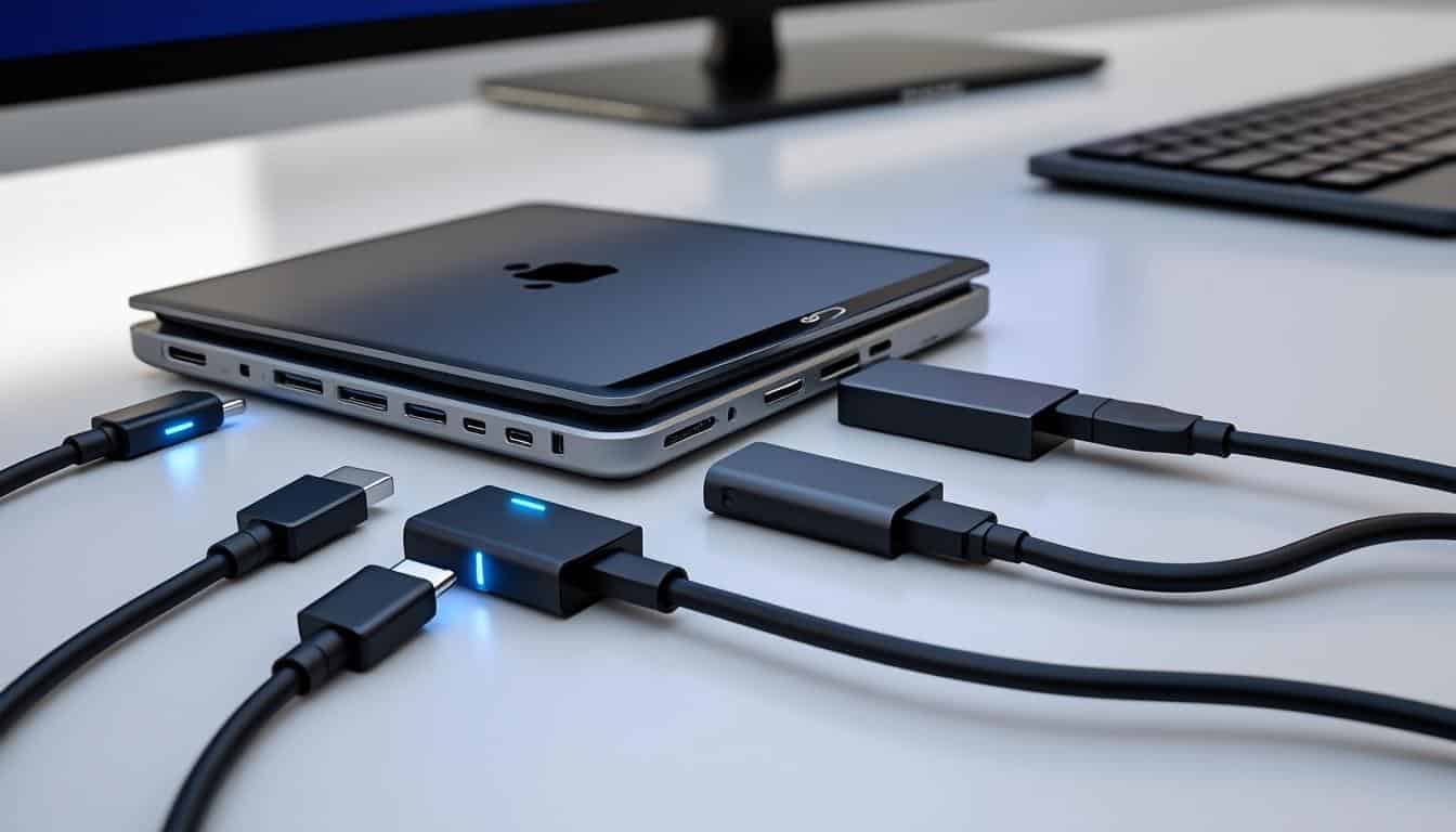 Transfert facile : iPad et périphériques USB-C connectés